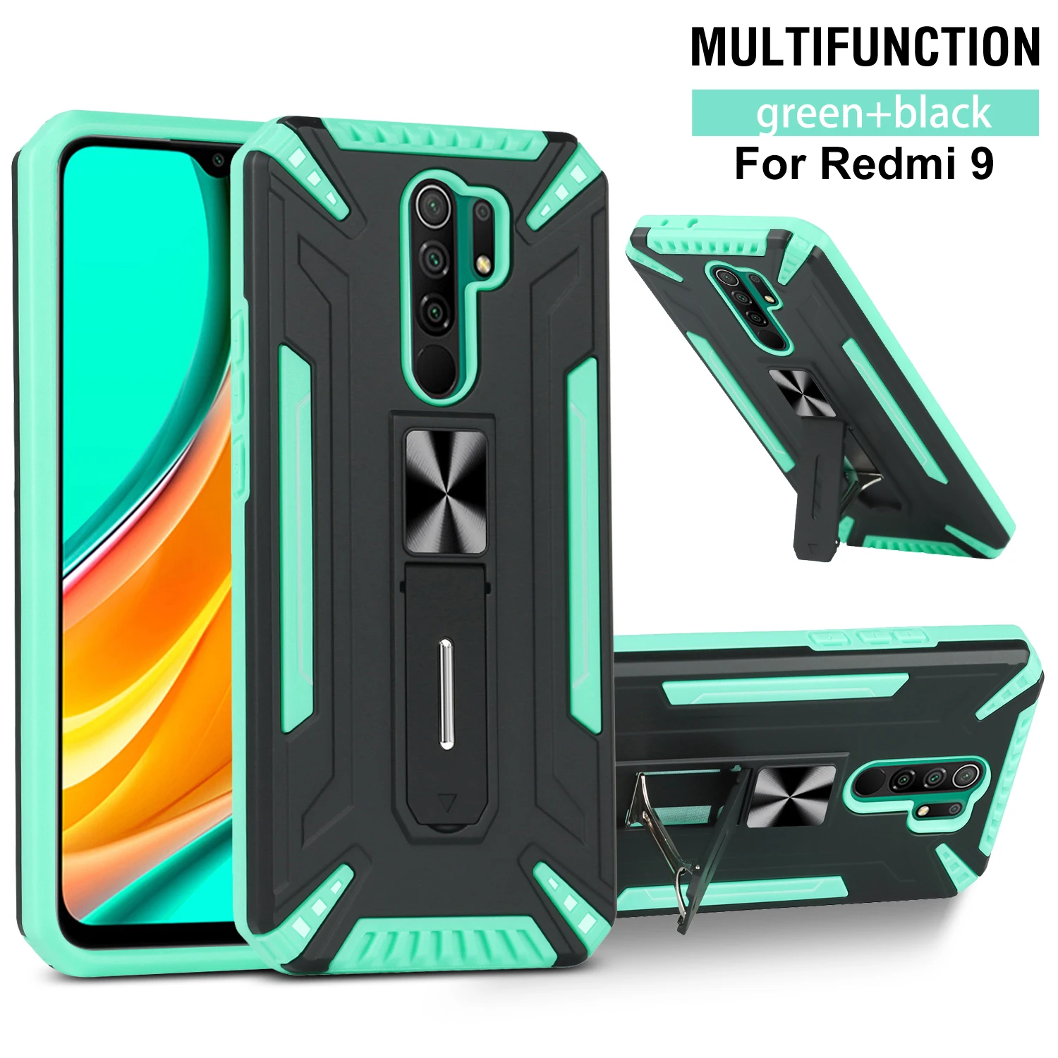 

Phone Case For Xiaomi Redmi Poco Note 8 7 10X 8A 9C F3 9A 9I 9 9T M3 K40 Prime Pro Plus Power 4G 5G Armor Anti Fall Stand Cover