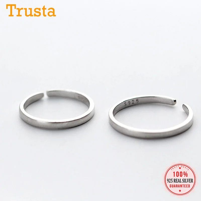 Trustdavis подлинное минималистичное серебро 925 пробы модное простое гладкое