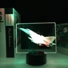 Двухцветная светодиодная лампа в виде истребительного самолета, светодиодный ночсветильник для детской комнаты, украшение для спальни, подарок на день рождения, цветная трехмерная ламсветильник