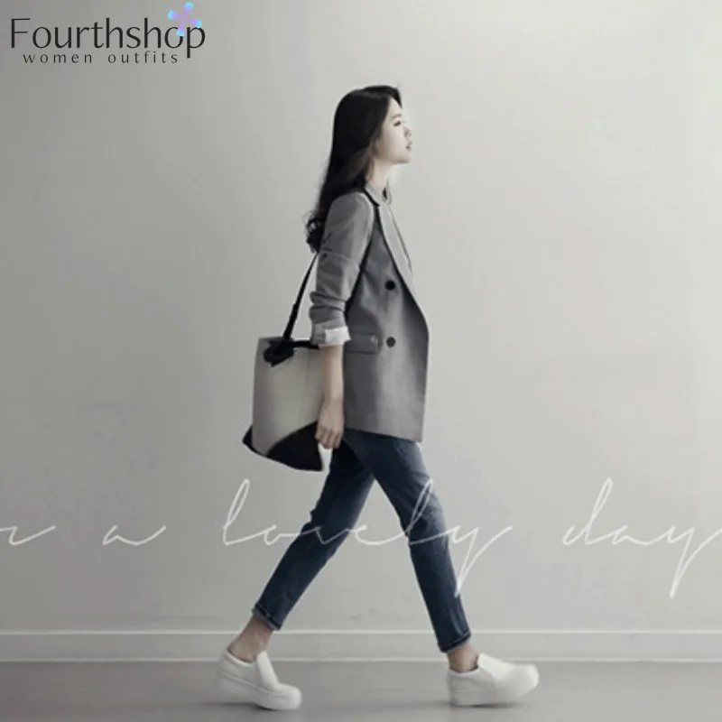 Повседневные блейзеры и куртки для женщин модная верхняя одежда с английским