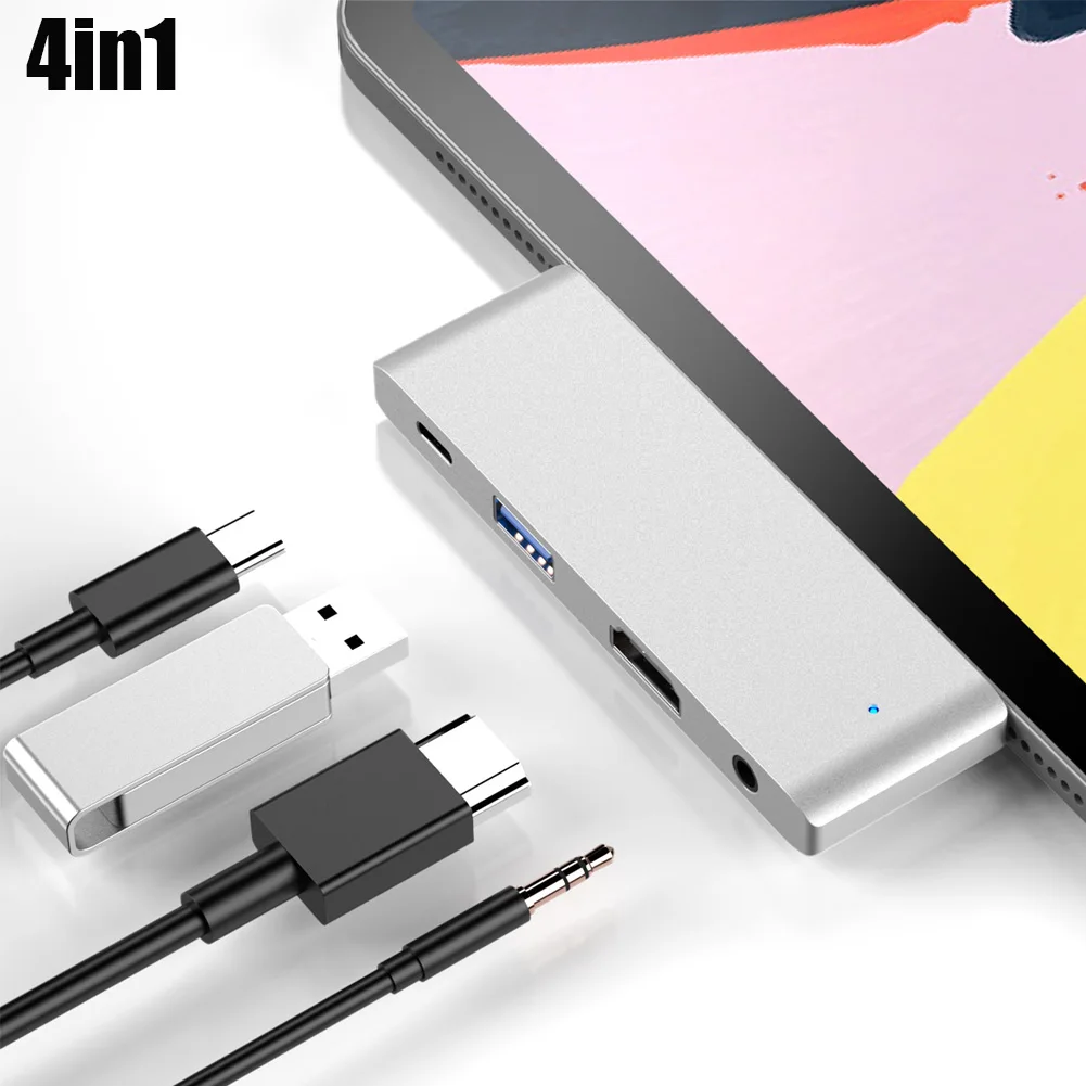 Высокое качество 4 в 1 Тип C к USB 4K HDMI 3 0 5 мм аудио концентратор адаптер для iPad Pro| |