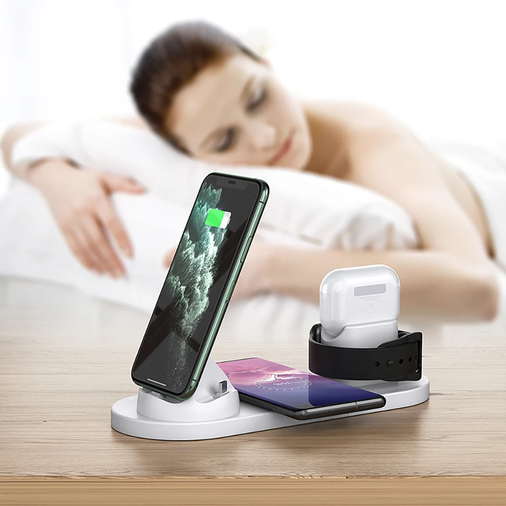 

3 in 1 Wireless Multifunctional Magnetic Charger for iphone 12 for iwatch for Airpods Charging stand with Type C Micro USB Ports