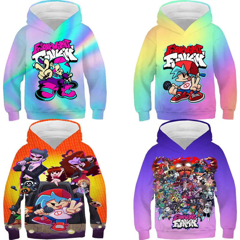 

New Friday Night Funkin 3D Hoodies Game Fnf Sweatshirt Sudaderas Cartoon Pullovers Children Hoodie Autumn Tops Kids y2k Clothes