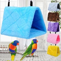 fashion solid pet bird parrot plush parakeet budgie warm triangle hammock cage hut tent bed hanging cave bird cage