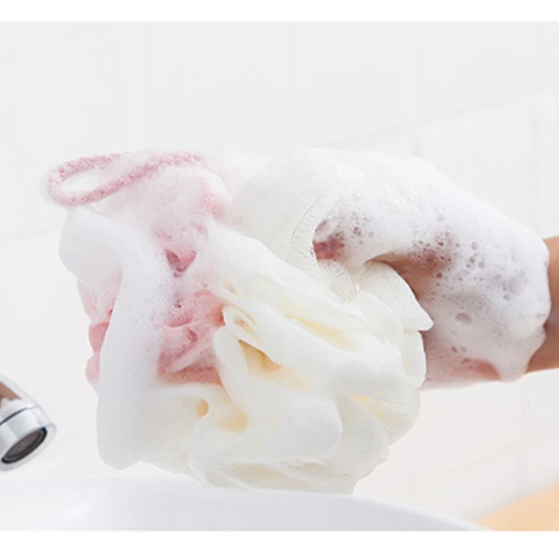 Двухцветная сетчатая губка для мяча ванной комнаты аксессуары молочного душа