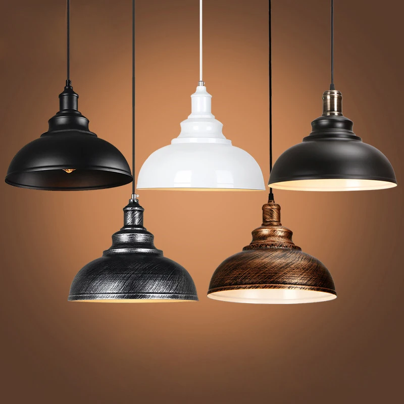 Промышленные бронзовые подвесные светильники в стиле ретро подвесной