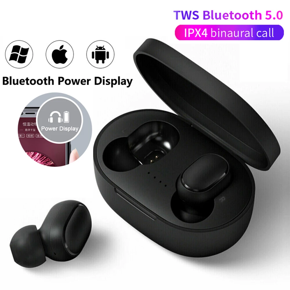 Беспроводная Bluetooth 5 0 гарнитура E6S HiFi стерео наушники спортивные мини вкладыши