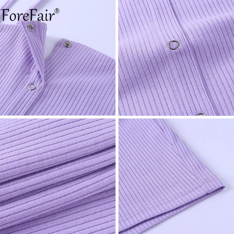 

Forefair Summer Spaghetti Strap Women Dress Mini Bodycon Button Sexy Club Backless Sleeveless Black Ribber Party Dresses Beach