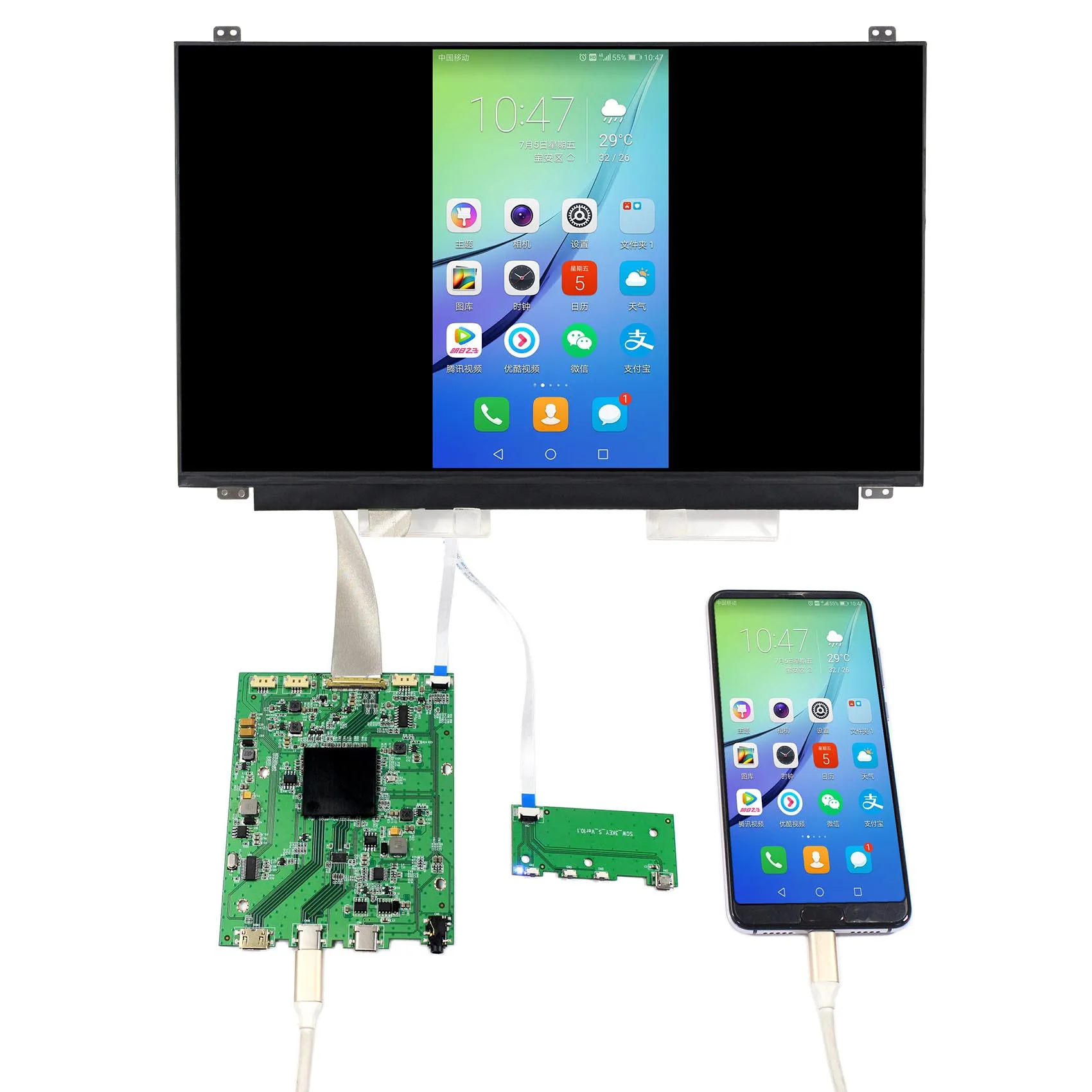 NV156QUM N44 15 6 дюймов 3840X2160 ips lcd 4K экран (поддержка 4k 60 hz) с мини HDMI type C