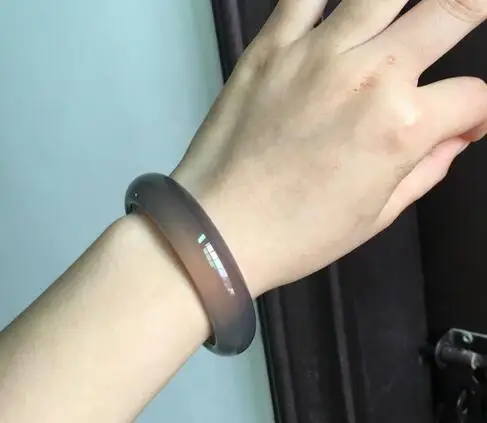 Yy807&gt Основные цвета чистого натурального серого пурпурный Халцедон Браслет