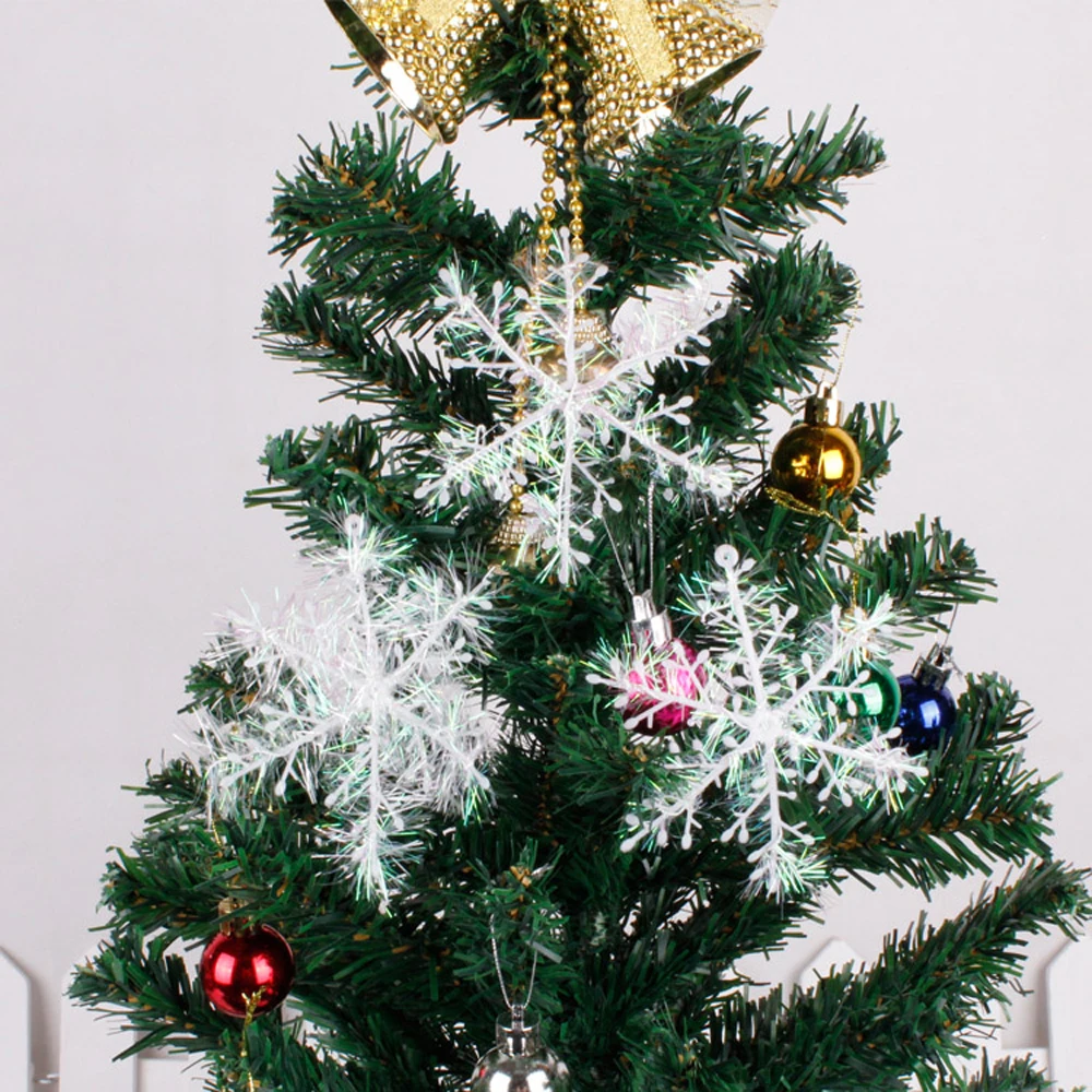 

30 шт./компл. рождественские праздничные украшения для дома, белая Снежинка 11 см, рождественские снежинки, праздничные украшения для рождест...