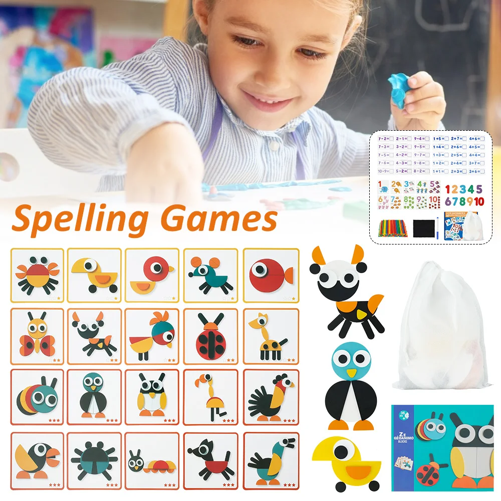 

Цифровые головоломки с животными, Мультяшные животные, Детские когнитивные головоломки, деревянные игрушки для детей, детские головоломки,...