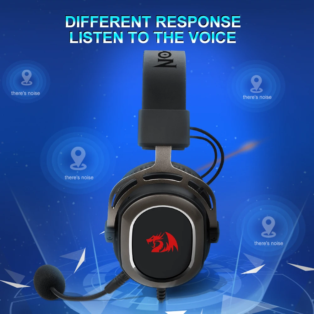 Игровой микрофон Redragon H710 Helios с шумоподавлением компьютерная гарнитура объемным