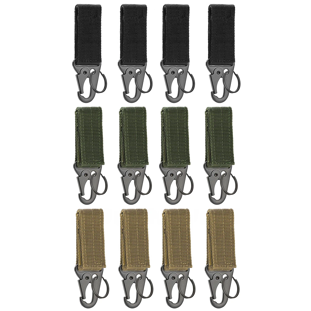 

4/2pcs Carabiner High Strength Nylon Key Hook Molle Webbing Buckle Hanging System Belt Buckle Outdoor Camping Hiking Accessories
