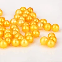 lgsy 7 8mm natural saltwater beads gold color round akoya pearls fashion jewelry making for women oysters pearl 10pcs 20pcs