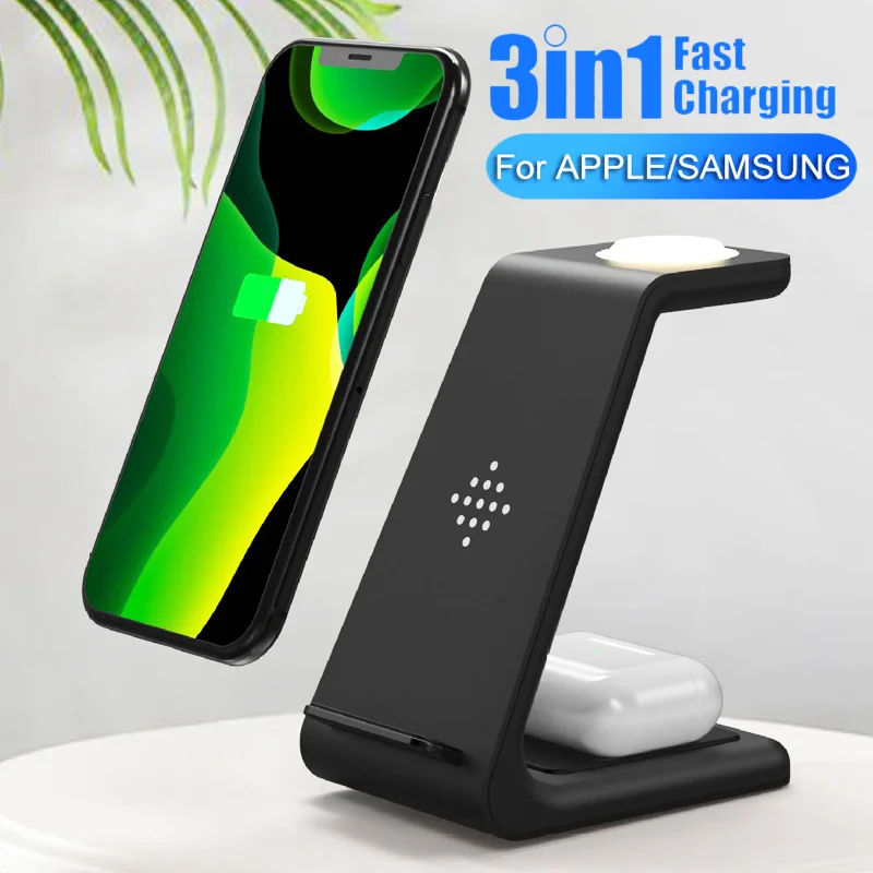Настольная зарядная станция QI держатель для быстрой беспроводной зарядки с