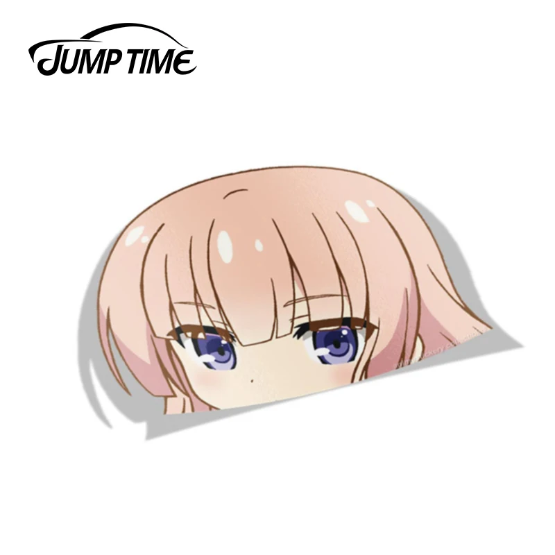 Jump Time 13cm x 10.3cm Car Styling Girly Air Force Gripen PEEK Anime Car Stickers Decal Motorcycle Waterproof Trunk Accessories