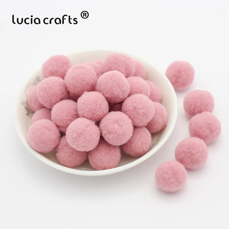Lucia Crafts 36 шт./лот 25 мм разноцветные варианты помпон мех поделки DIY мягкие помпоны Свадебные украшения J0904 - Цвет: Color 42  36pcs