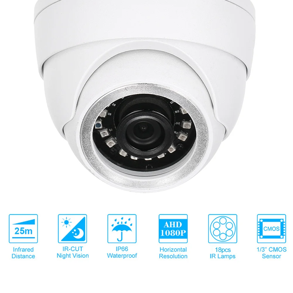 CCTV Камера 1/3 &quotCMOS Цвет 1080P с высоким разрешением 18 лампы Nightvison в маскирующем