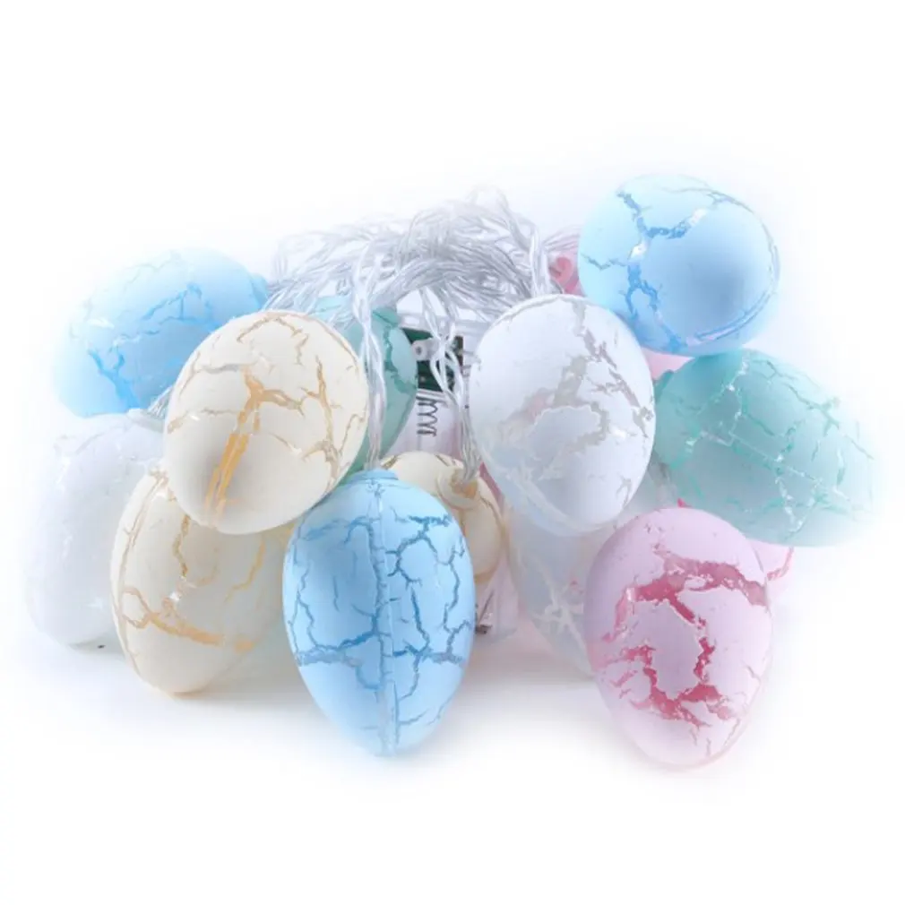 

Easter Egg Shape 10 LED Decorative Hanging Light Ornaments Happy Easter Decorations for Home Holiday Party Glow in the Dark Eggs