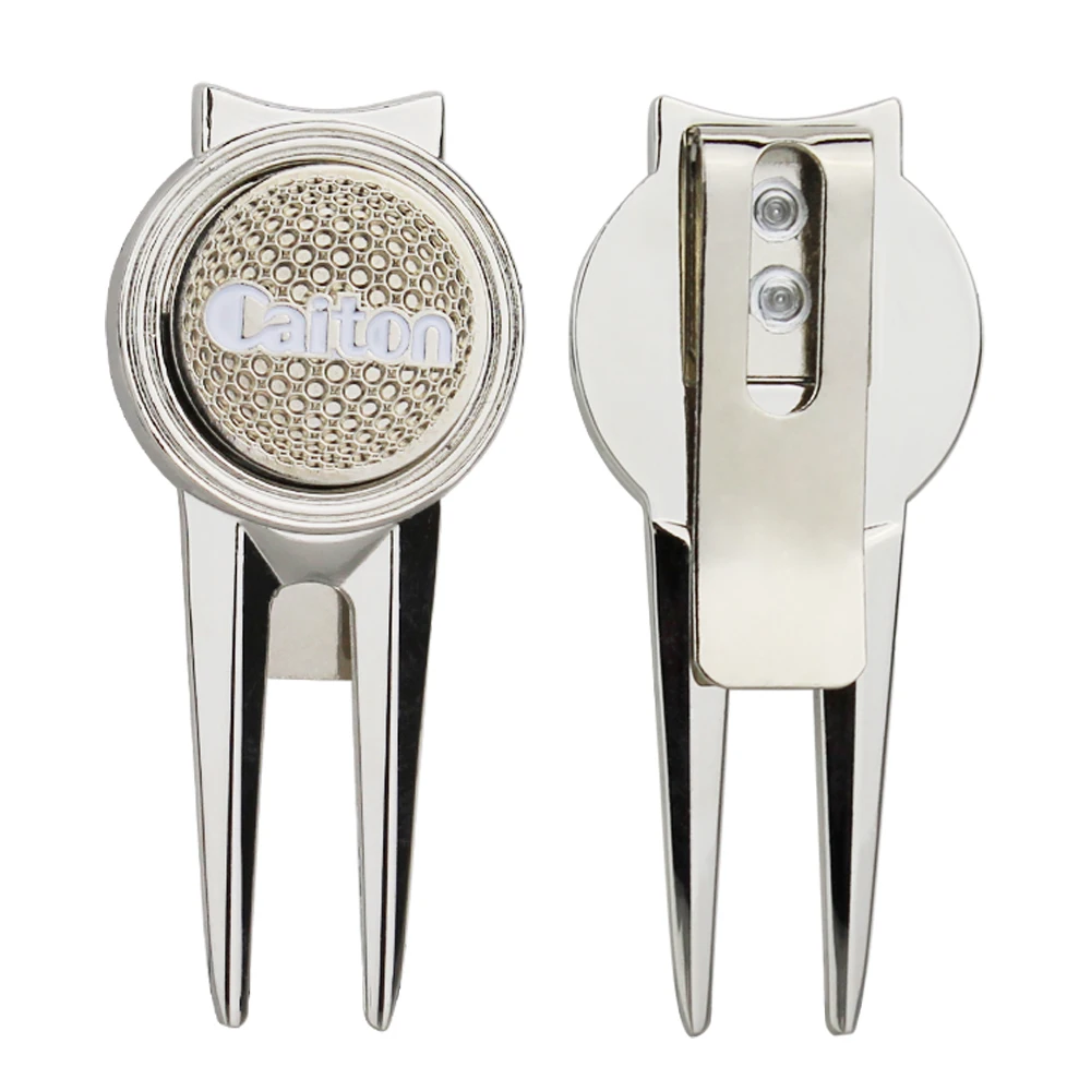 1Pcs Golf Divot Repair Tool Stainless Magnetic Detachable Green Fork Pitch Groove Cleaner Pitchfork Sport Accesories - купить по