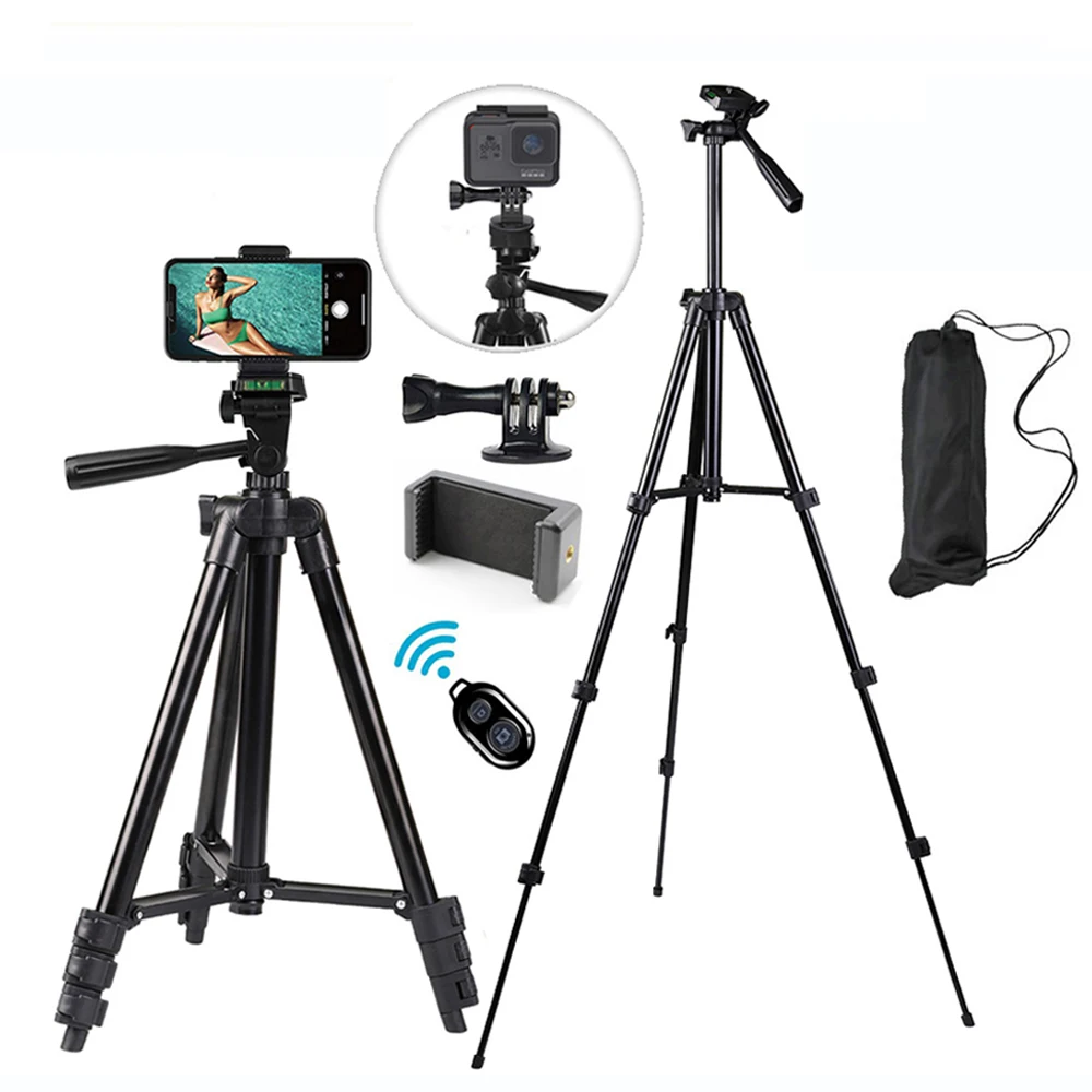 

Портативный штатив для телефона, Универсальный алюминиевый Трипод для фотосъемки, подходит для Gopro, IPhone, Samsung, Xiaomi, Huawei