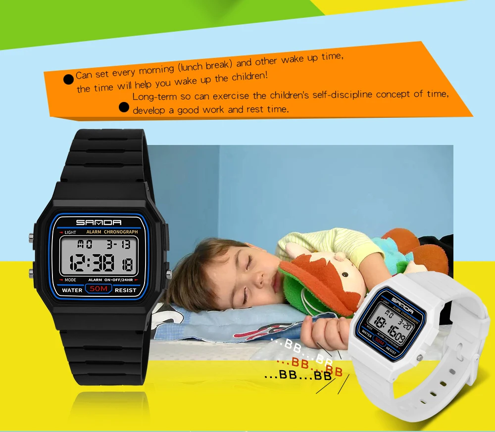 SANDA Kids Watches Anti-Shock 5Bar Waterproof Outdoor Sport Children Watches Fashion Digital Watch Relogio Masculino