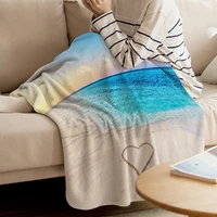 beach sand love throw blanket soft comfortable velvet plush blankets warm sofa bed sheets