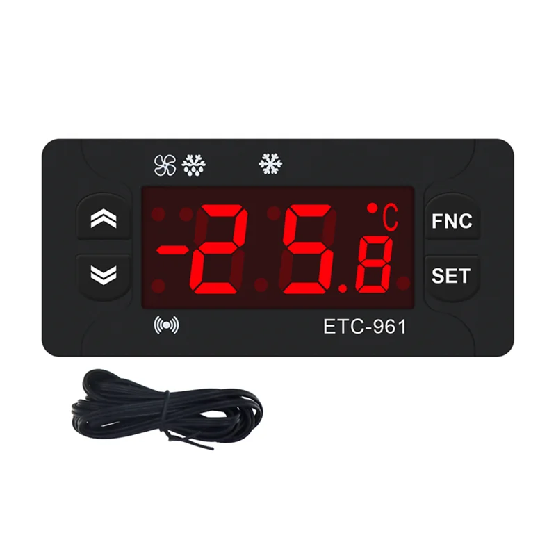 ETC-961 Mini Temperature Controller Microcomputer Digital Thermostat Refrigeration Alarm 220V NTC Sensor Temperature Regulator