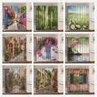 Занавеска для душа, водонепроницаемая, из полиэстера, с кольцом-крючком, с изображением уличного пейзажа, для ванной, 180