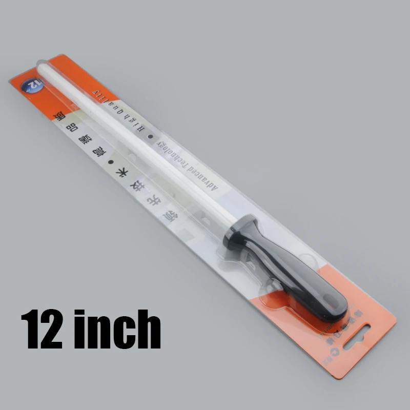 12 inch 1 шт. керамический(циркониевый) стержень точилка для ножей с ABS ручкой заточка для поваров стальные ножи кухонный помощник мусат - Цвет: 12 inch