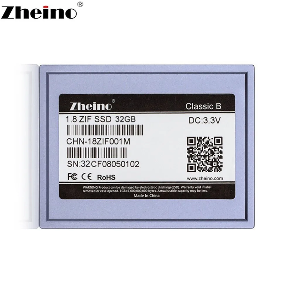 Zheino 1,8 дюймов ZIF CE 32 Гб SSD Внутренний твердотельный диск 2D MLC NAND FLASH 5 мм жесткий диск для ноутбука
