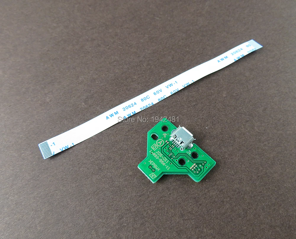 JDS-011 12PIN JDS-001 JDS-011 JDS-030 JDS-040 JDS-055 зарядка через usb Порты и разъёмы плата с кабелем для Playstation 4 контроллер USB Порты и разъёмы для PS4 - Цвет: JDS-011 12PIN
