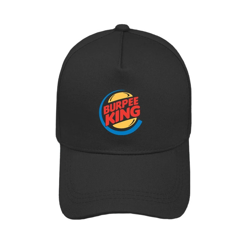 Фото Креативная бейсболка Burpee King в стиле унисекс, весна-лето-осень, черная бейсболка из чистого хлопка, Высококачественная хлопковая брендовая з... №1