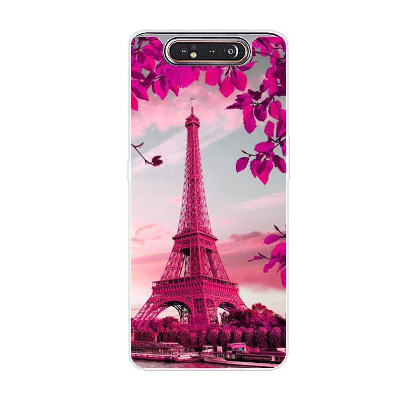 Чехол для телефона для samsung Galaxy A80 чехол силиконовые в форме цветка окрашенные мягкая накладка на заднюю панель из ТПУ чехол для samsung A80 80 чехол модные Coque