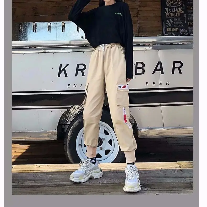 Женские брюки в клетку облегающие готические Корейском стиле Повседневная