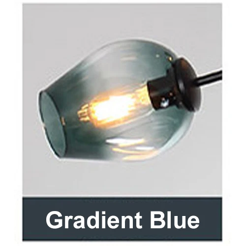 Electroplated Blue Современный светодиодный светильник в скандинавском стиле, промышленный светильник, Потолочная люстра, светильник ing для гостиной, спальни, подвесной светильник, светильники - Цвет абажура: Electroplated Blue