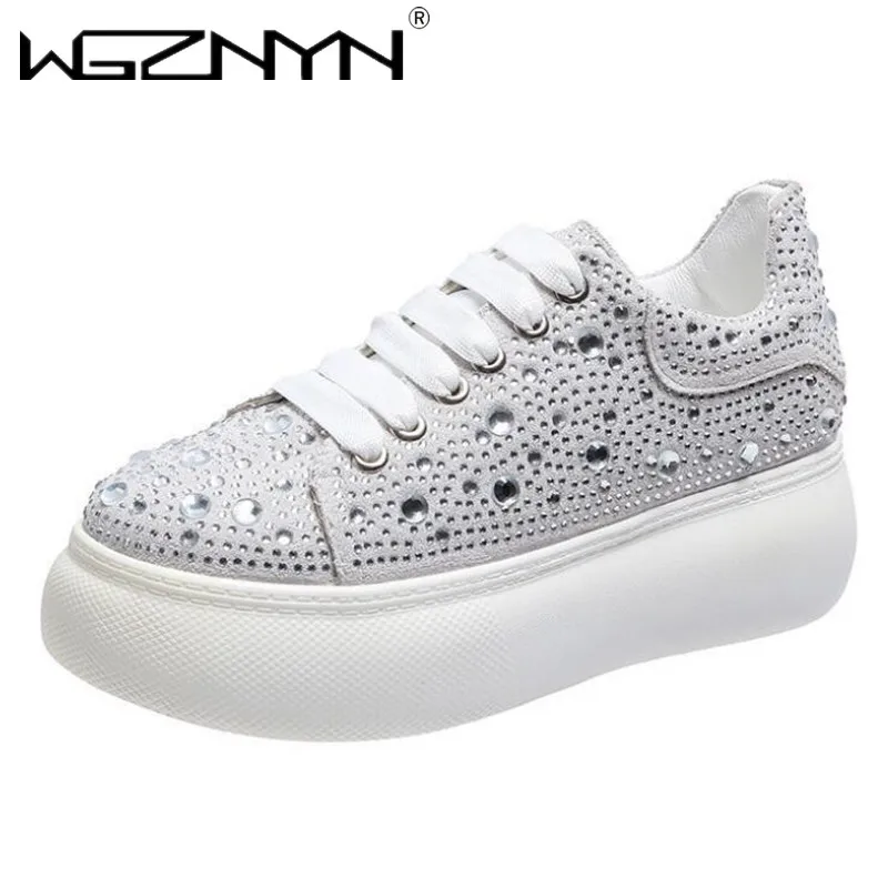 

Women Sneakers with Sparkles Shoes Woman Luxury Platform Woman Sport Shoes Womens Trainers Rhinestone Fashion Casual Sneakers