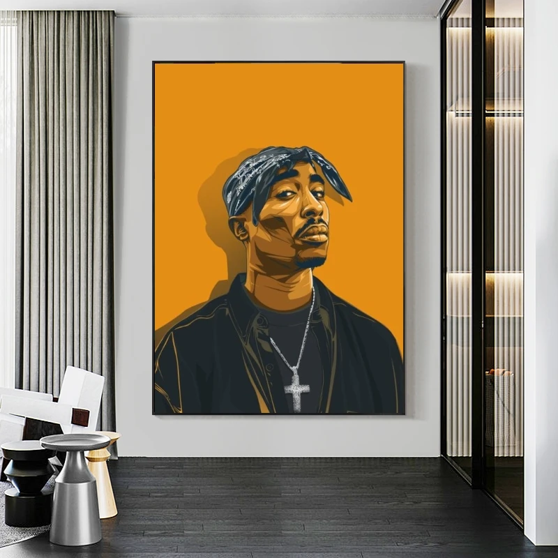 Тупак Современные художественные плакаты и принты портрет 2PAC холст настенные