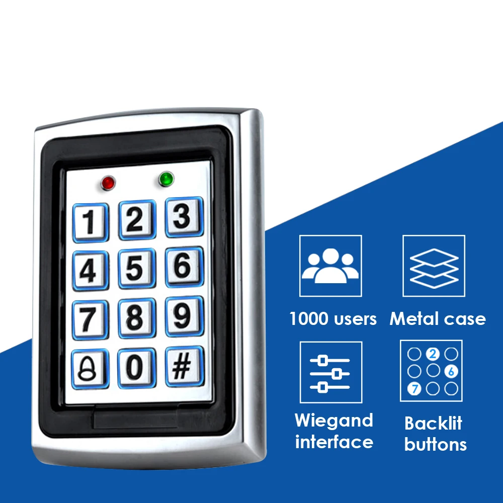 

RFID-клавиатура с паролем для чтения доступа, 1000 пользователей, 125 кГц