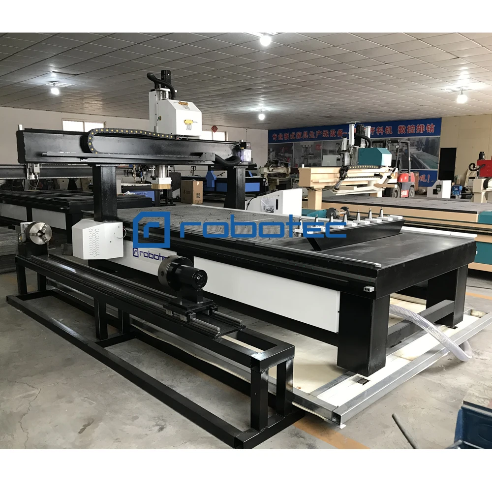 Heavy Duty 3d 4 Axis ATC Cnc Router 4x8 Feet Rotary Milling Machine 1325 For Sale Auto Tool Changer Furniture Making | Инструменты