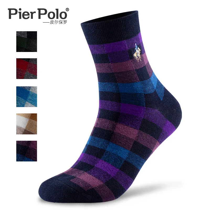 2020 Новая мода Pier Polo деловые повседневные мужские носки зимние толстые в