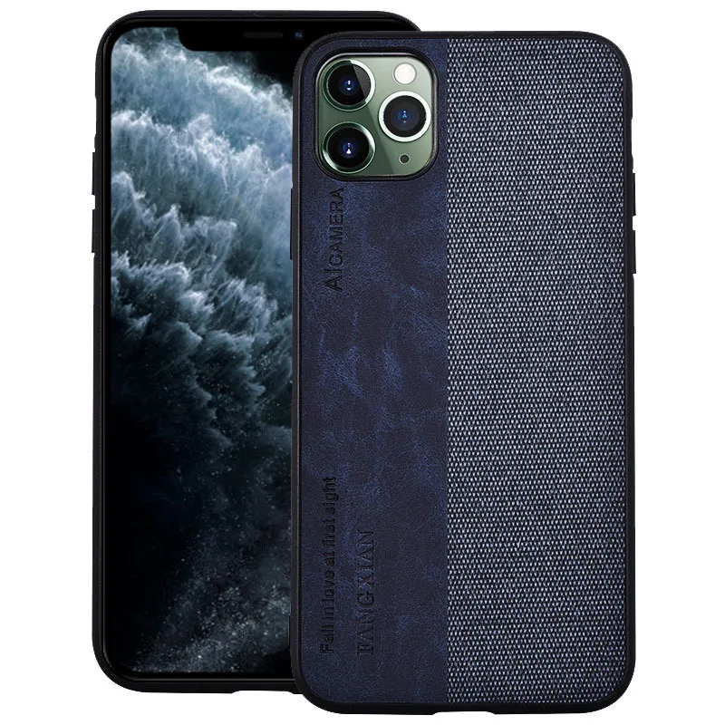 Роскошные Чехлы для iPhone 11 Pro Max 5 8 'ɶ 1'' 6 ''Обложка ткань + ПУ кожа