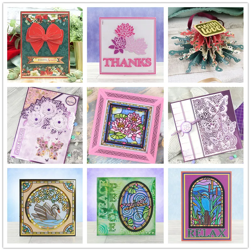 Вырубные штампы для скрапбукинга и бумага изготовления открыток новые