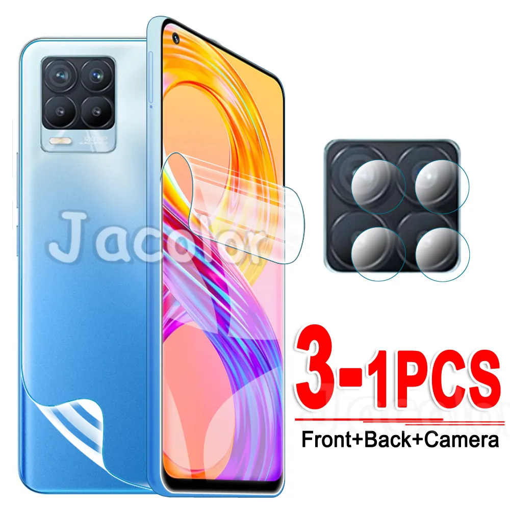 Безопасная гидролампа для Oppo Realme 8 Pro защита экрана/пленка задней крышки/стекло