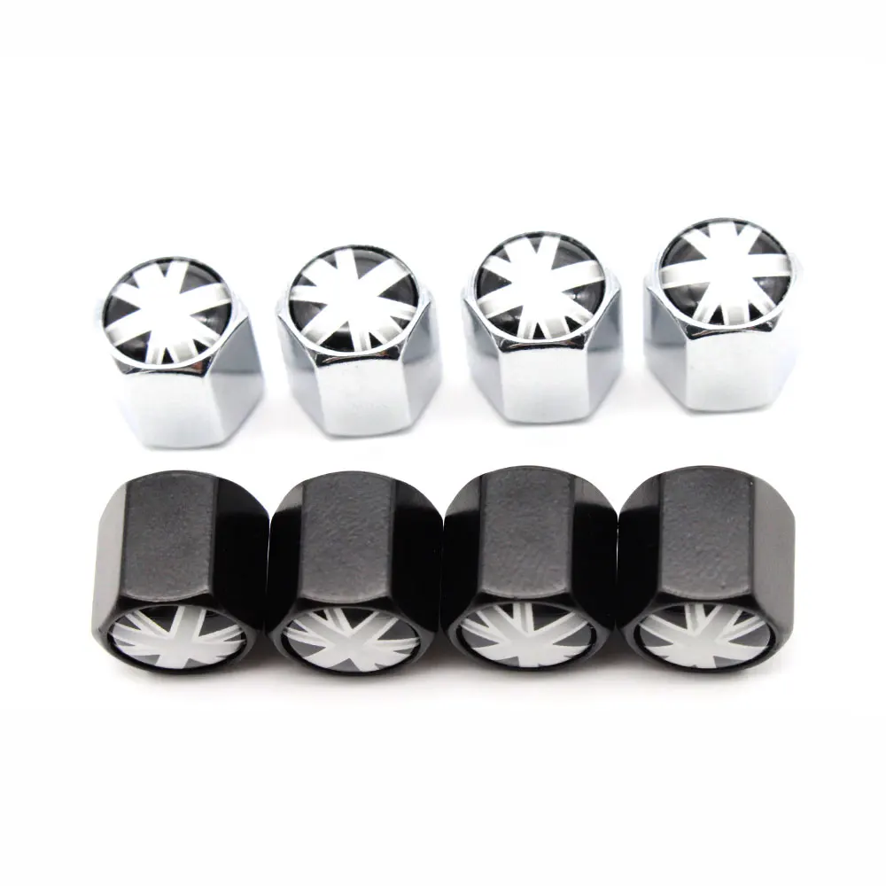 4 Pcs/Set Zinc Alloy England Flag Style Tire Valve Stem Cap Wheel Air Caps for Auto Cars | Автомобили и мотоциклы
