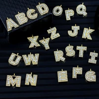 golden alloy crystal 26 letters charms pendant punk metal rhinestone a z alphabet charms for jewelry making diy handmade crafts