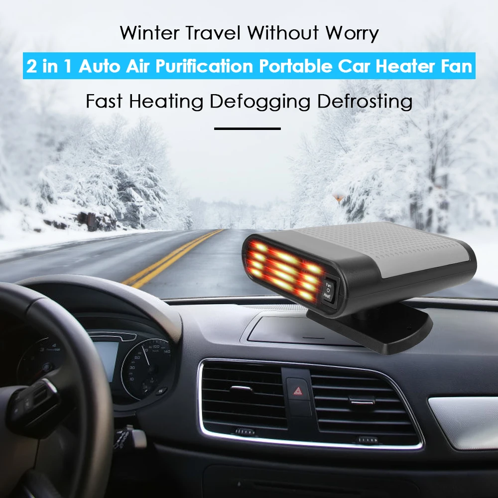 Новейший автомобильный обогреватель вентилятор Портативный лобовое стекло 12 В