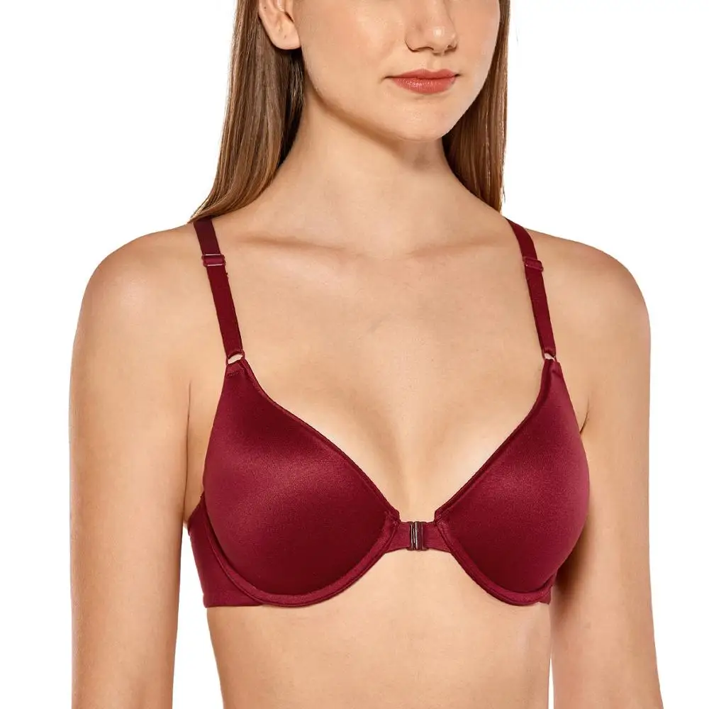 Комфортный женский бюстгальтер футболка на косточках с застежкой