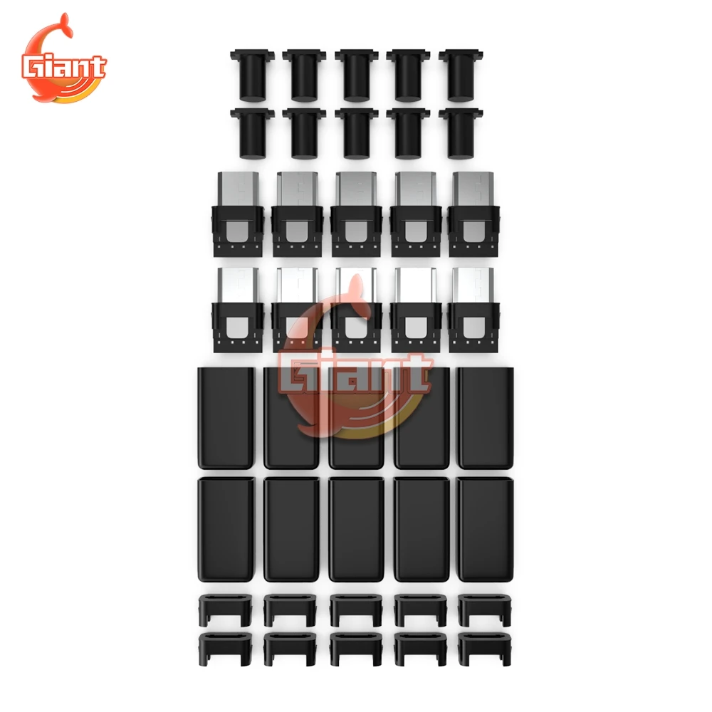 10 шт. Micro USB Штекерный разъем 4 Pin DIY Дата кабель OTG линия пластиковый корпус для